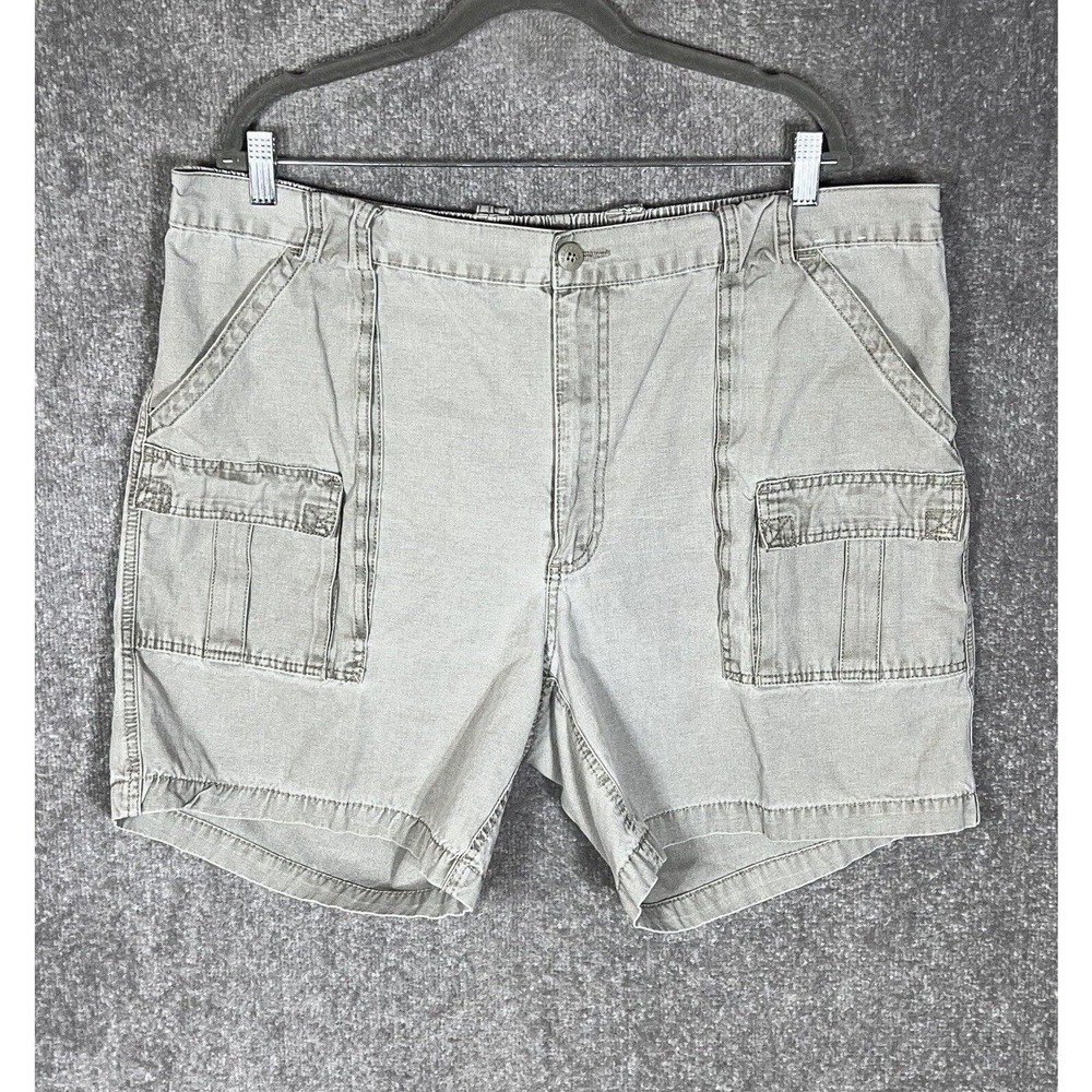 Weekender Brand Sportswear Cargo Shorts Mens Size 42 Gray Cotton Back Elastic